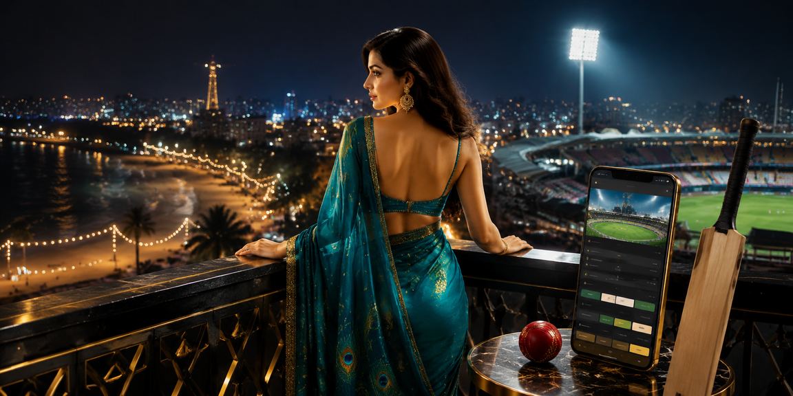 Indian woman using 567slots app for cricket betting